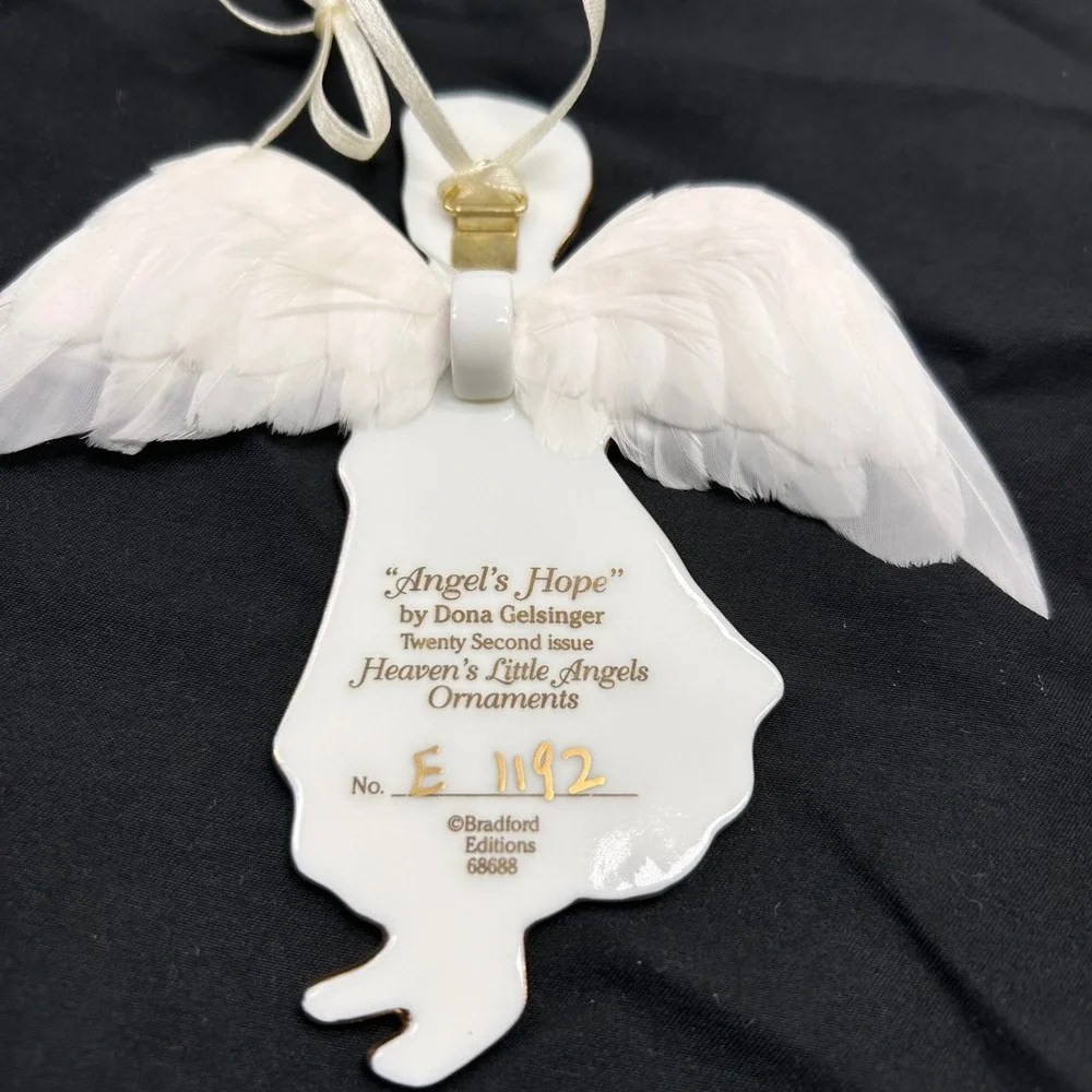 Dona Gelsinger Heaven Sent Angels Ornaments Bradford Editions Lot of 3